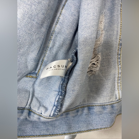 Pacsun Women's Distressed Blue talla L - Picture 7 of 10